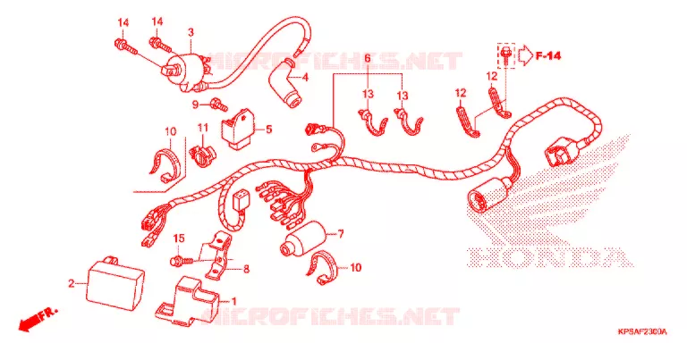 FAISCEAU DES FILS Honda MOTO 230 CRF 2013  CRF230FD