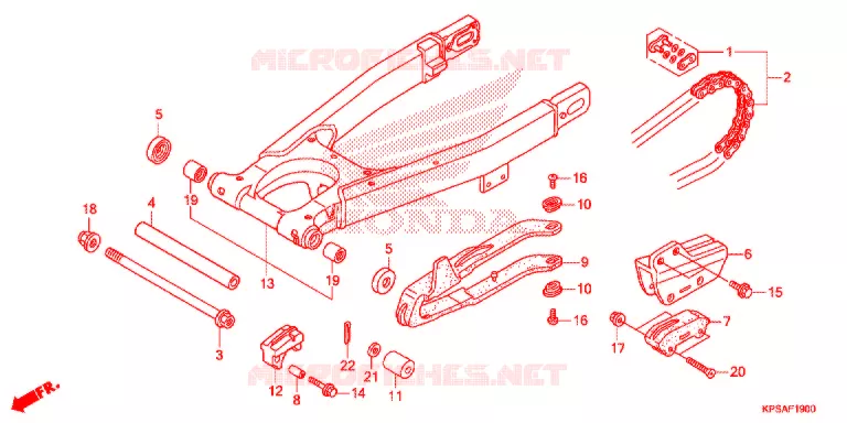 BRAS OSCILLANT - CHAINE Honda MOTO 230 CRF 2014  CRF230FE