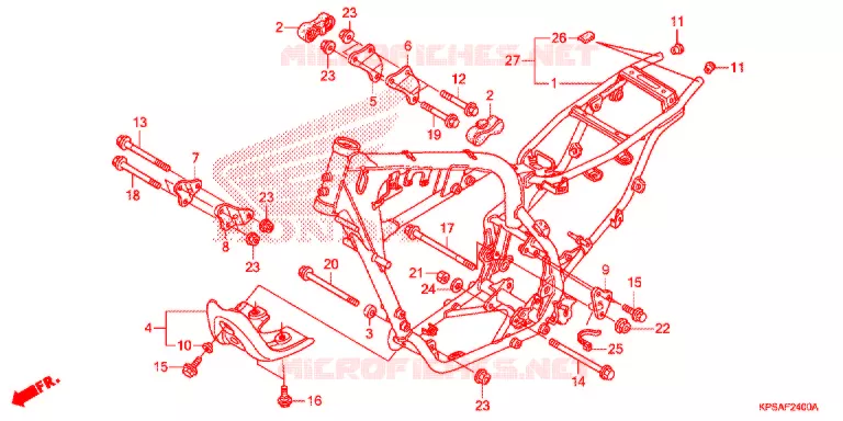 CADRE Honda MOTO 230 CRF 2014  CRF230FE