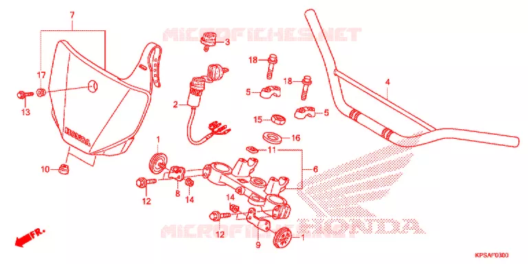 GUIDON - TE DE FOURCHE Honda MOTO 230 CRF 2015  CRF230FF