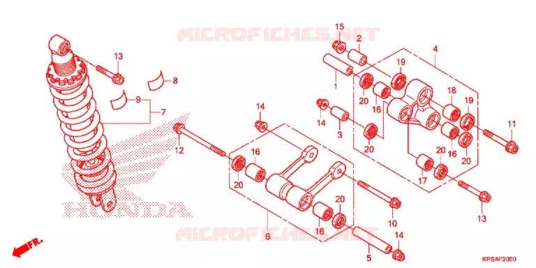 AMORTISSEUR ARRIERE Honda MOTO 230 CRF 2017  CRF230FH