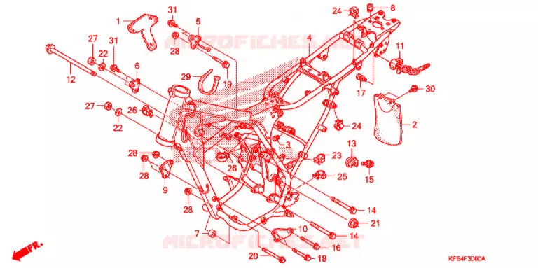 CADRE Honda MOTO 230 CRF 2011  CRF230LB