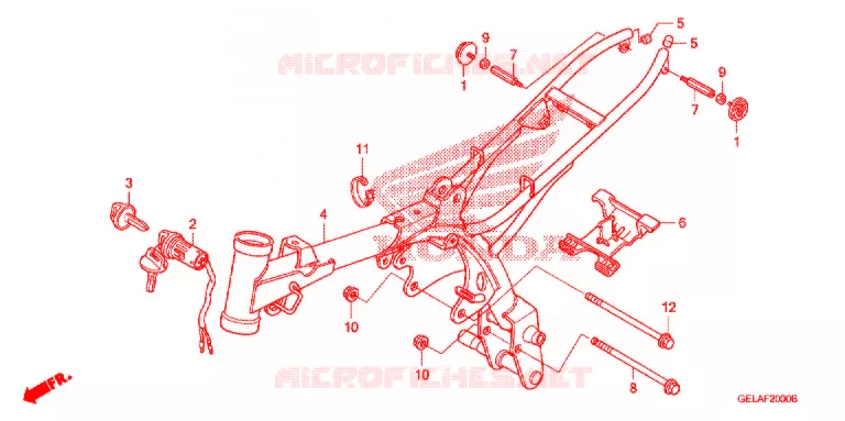 CADRE Honda MOTO 50 CRF 2008  CRF50F8