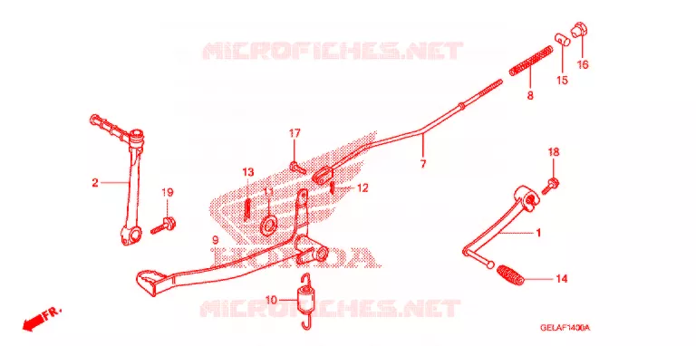 PEDALE DE FREIN - KICK Honda MOTO 50 CRF 2010  CRF50F9