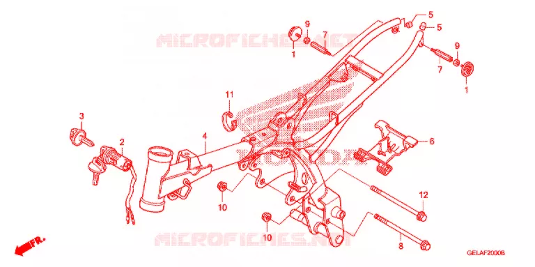CADRE Honda MOTO 50 CRF 2011  CRF50FB