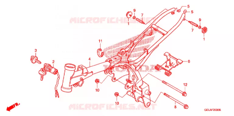 CADRE Honda MOTO 50 CRF 2012  CRF50FC