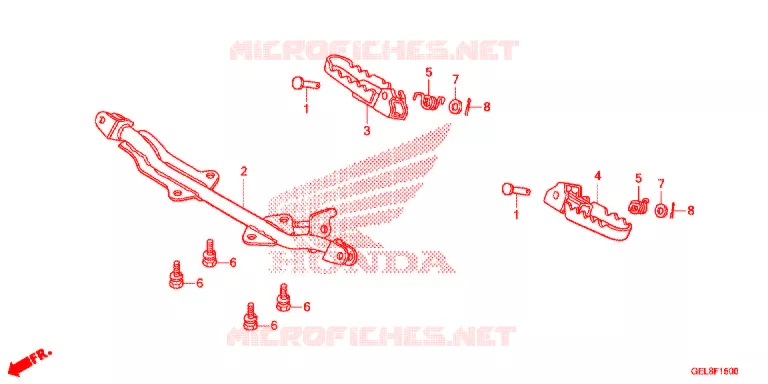 REPOSE PIED Honda MOTO 50 CRF 2013  CRF50FD
