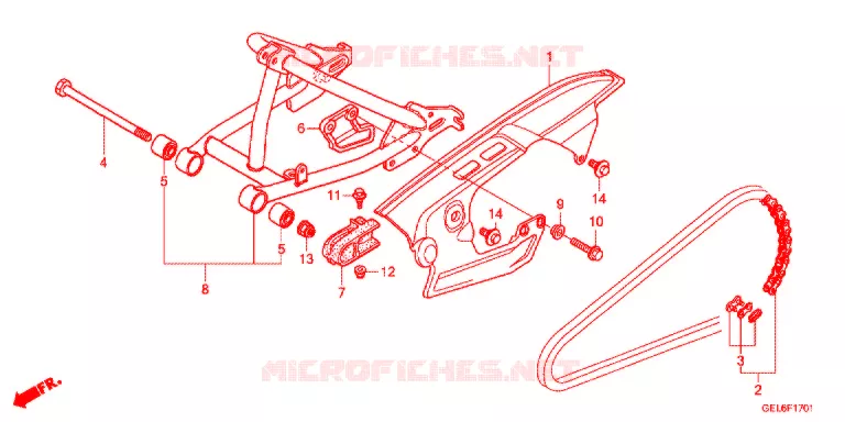 BRAS OSCILLANT (CRF50FD/E) Honda MOTO 50 CRF 2013  CRF50FD