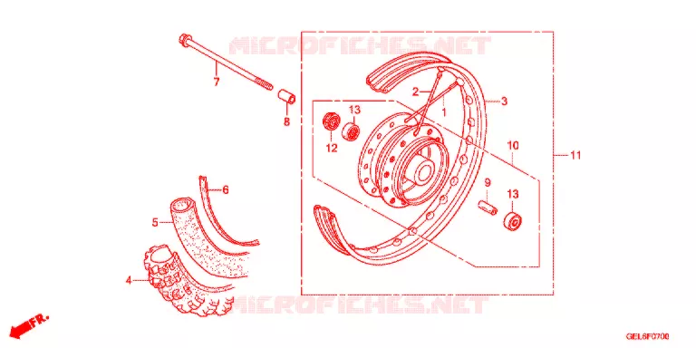 ROUE AVANT Honda MOTO 50 CRF 2016  CRF50FE