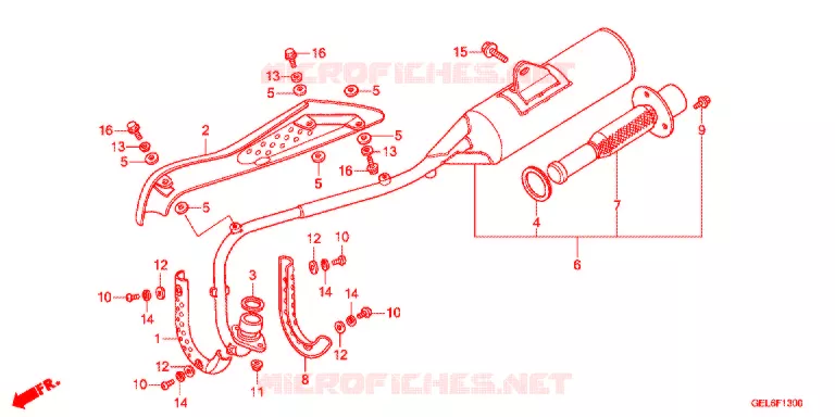 SILENCIEUX D'ECHAPPEMENT Honda MOTO 50 CRF 2018  CRF50FE