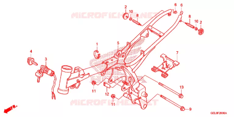CADRE Honda MOTO 50 CRF 2016  CRF50FG