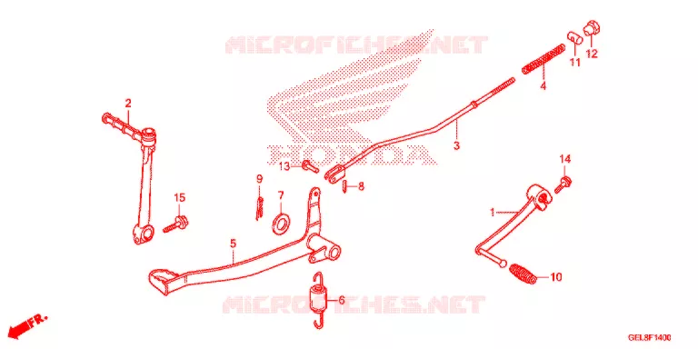 PEDALE DE FREIN - KICK Honda MOTO 50 CRF 2016  CRF50FG