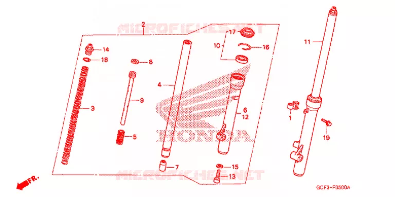 FOURCHE Honda MOTO 70 CRF 2004  CRF70F4
