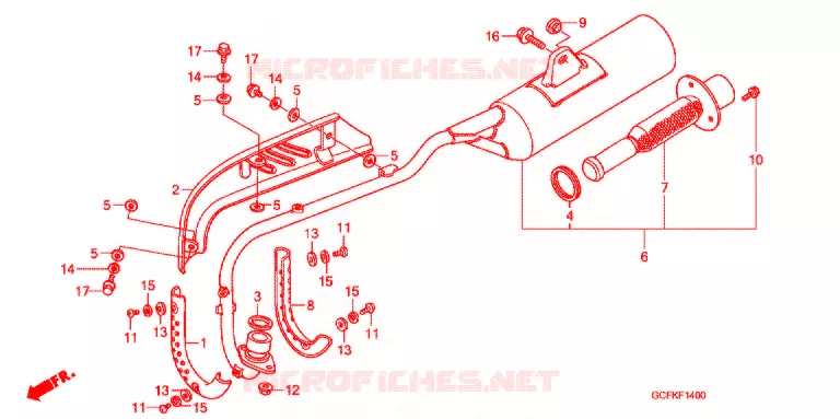 SILENCIEUX D'ECHAPPEMENT Honda MOTO 70 CRF 2005  CRF70F5