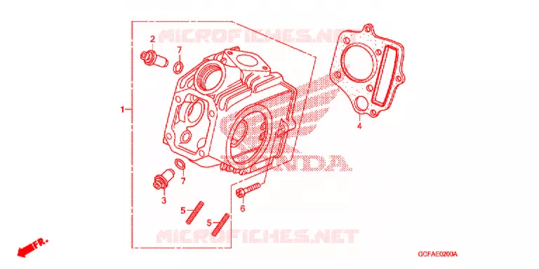 CULASSE Honda MOTO 70 CRF 2006  CRF70F6