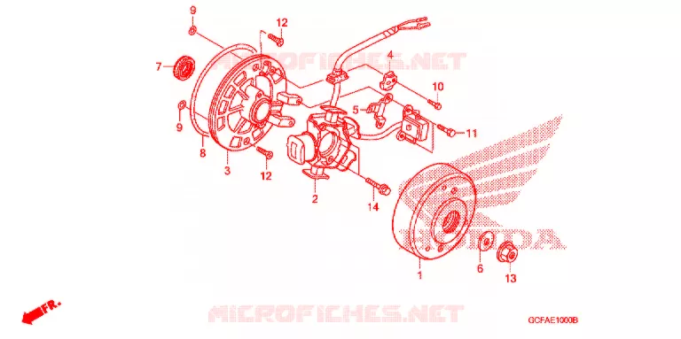 ALTERNATEUR Honda MOTO 70 CRF 2008  CRF70F8