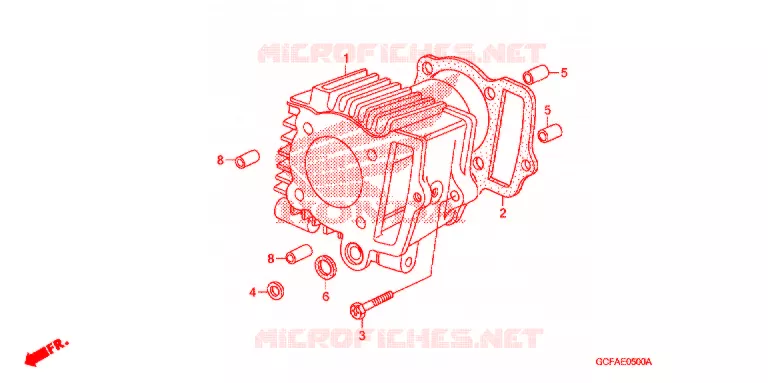 CYLINDRE Honda MOTO 70 CRF 2008  CRF70F8