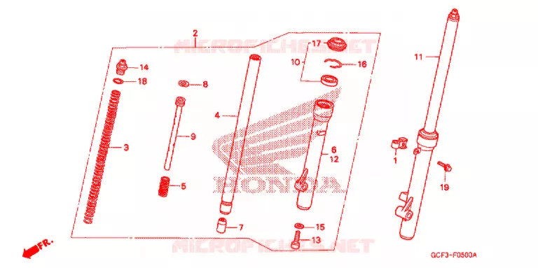 FOURCHE Honda MOTO 70 CRF 2010  CRF70F9
