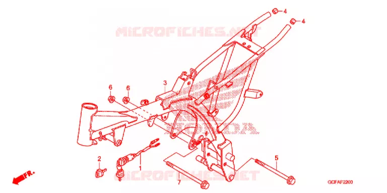 CADRE Honda MOTO 50 CRF 2011  CRF70FB