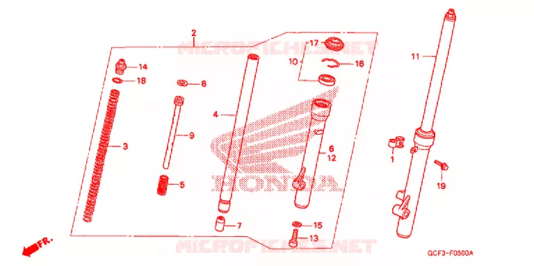 FOURCHE Honda MOTO 50 CRF 2011  CRF70FB