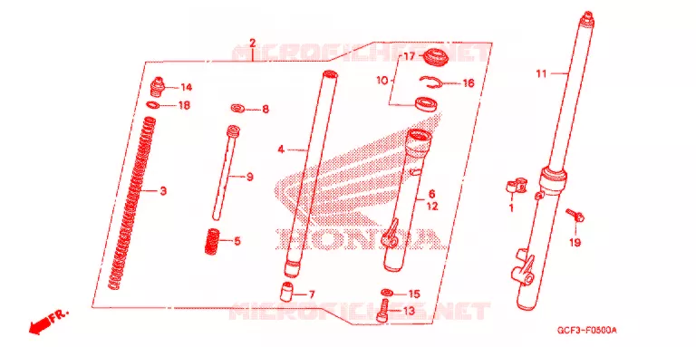 FOURCHE Honda MOTO 50 CRF 2012  CRF70FC