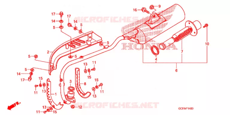 SILENCIEUX D'ECHAPPEMENT Honda MOTO 50 CRF 2012  CRF70FC