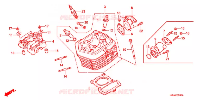 CULASSE Honda MOTO 80 CRF 2005  CRF80F5