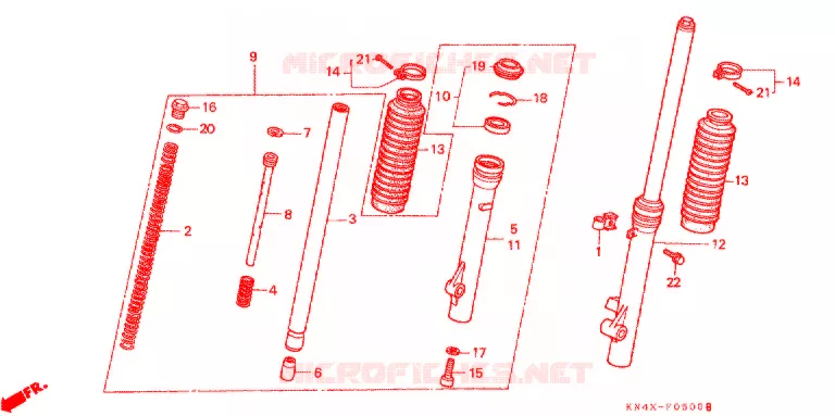 FOURCHE Honda MOTO 80 CRF 2005  CRF80F5