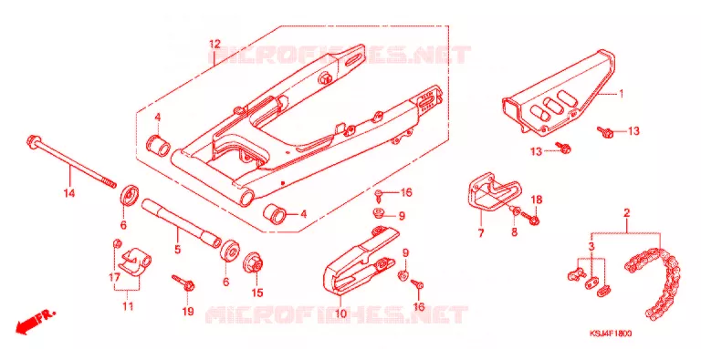 BRAS OSCILLANT Honda MOTO 80 CRF 2005  CRF80F5