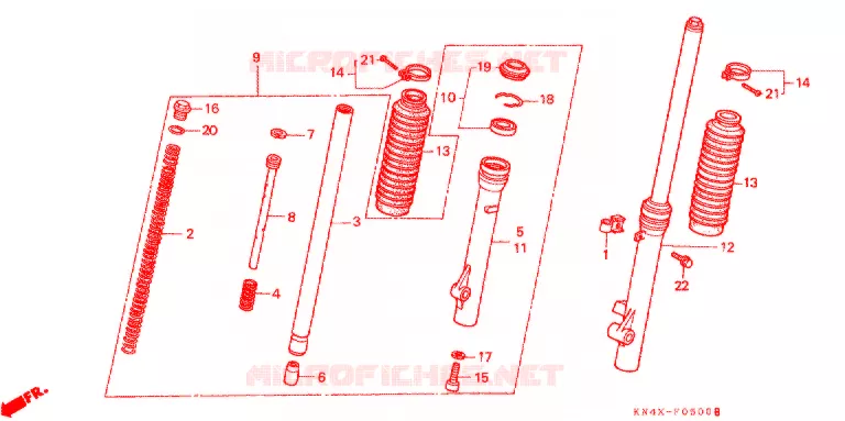 FOURCHE Honda MOTO 80 CRF 2005  CRF80F5