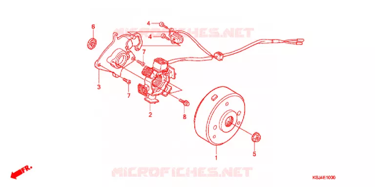 ALTERNATEUR (CRF80F) Honda MOTO 80 CRF 2006  CRF80F6