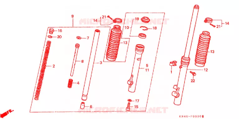 FOURCHE Honda MOTO 80 CRF 2006  CRF80F6