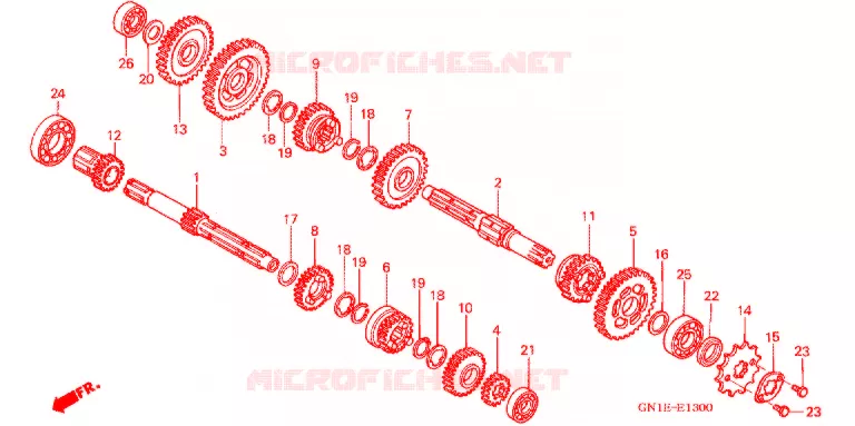 BOITE DE VITESSES (CRF80F) Honda MOTO 80 CRF 2007  CRF80F7