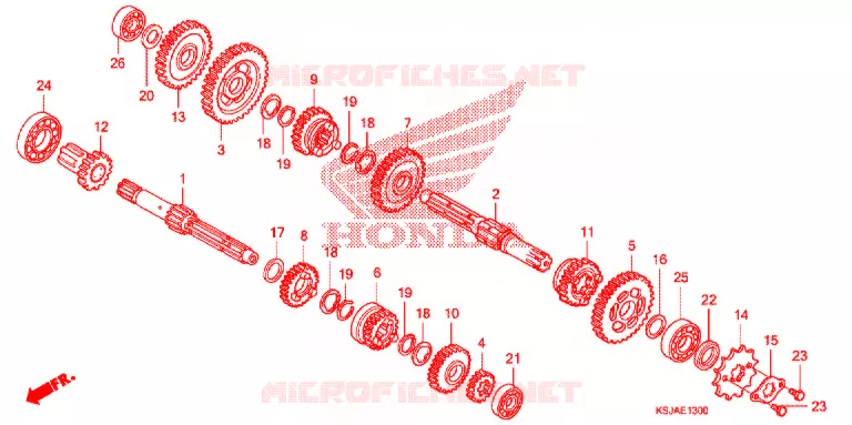 BOITE DE VITESSES (CRF80F) Honda MOTO 80 CRF 2008  CRF80F8