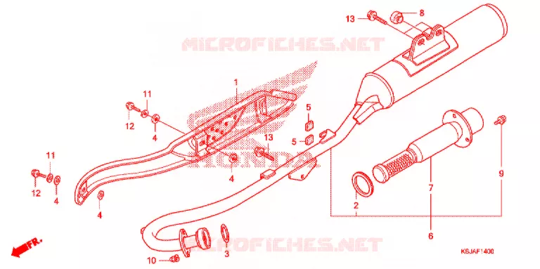 SILENCIEUX D'ECHAPPEMENT Honda MOTO 80 CRF 2008  CRF80F8