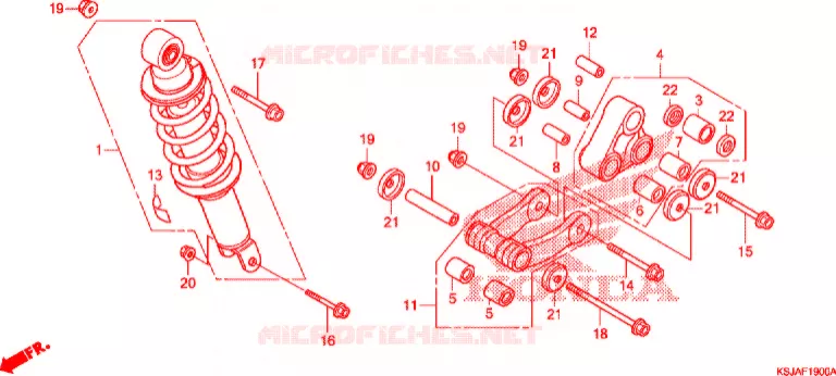 AMORTISSEUR ARRIERE Honda MOTO 80 CRF 2008  CRF80F8