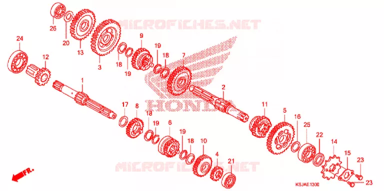 BOITE DE VITESSES (CRF80F) Honda MOTO 80 CRF 2009  CRF80F9