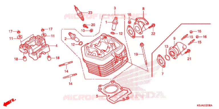 CULASSE Honda MOTO 80 CRF 2009  CRF80F9