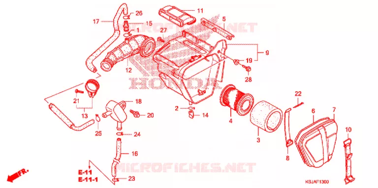 FILTRE A AIR Honda MOTO 80 CRF 2010  CRF80F9