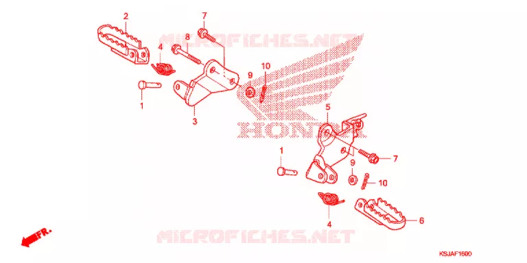 REPOSE PIED Honda MOTO 80 CRF 2010  CRF80F9