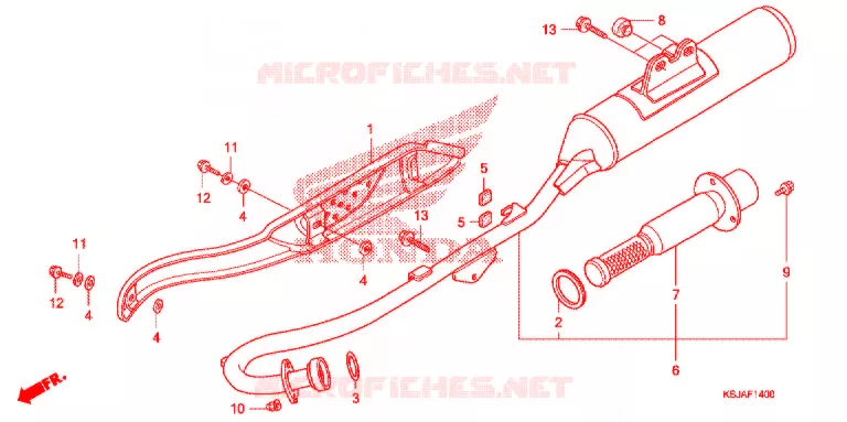 SILENCIEUX D'ECHAPPEMENT Honda MOTO 80 CRF 2009  CRF80F9