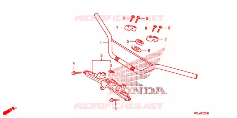 GUIDON Honda MOTO 80 CRF 2011  CRF80FB