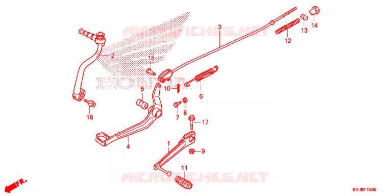 PEDALE Honda MOTO 80 CRF 2012  CRF80FC
