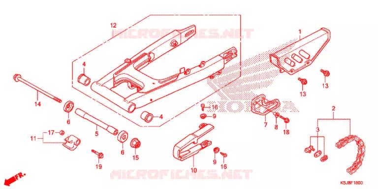 BRAS OSCILLANT Honda MOTO 80 CRF 2013  CRF80FD