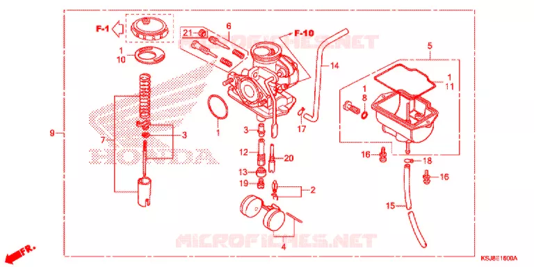 CARBURATEUR (CRF80F) Honda MOTO 80 CRF 2013  CRF80FD