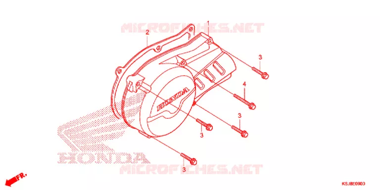CARTER MOTEUR GAUCHE Honda MOTO 80 CRF 2013  CRF80FD