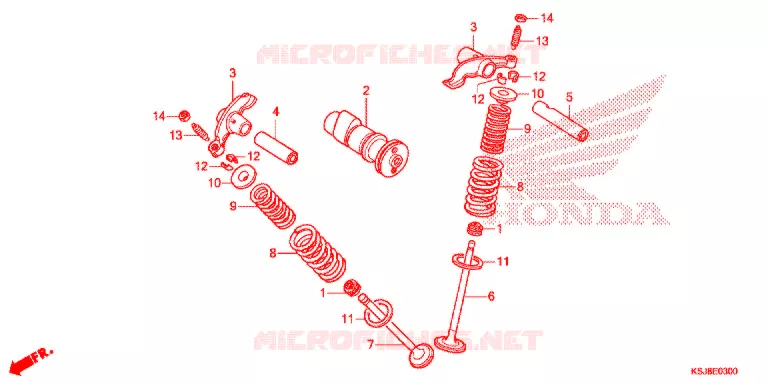 ARBRE A CAMES - SOUPAPE Honda MOTO 80 CRF 2013  CRF80FD