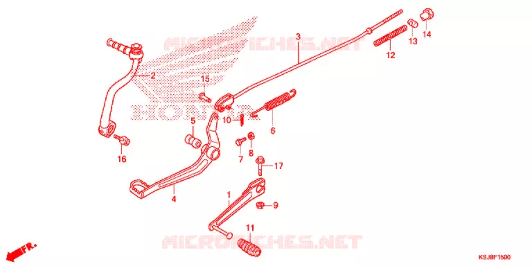PEDALE Honda MOTO 80 CRF 2013  CRF80FD