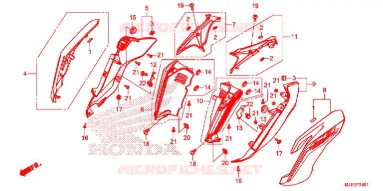 OUIES DE RADIATEUR (2) Honda MOTO 650 CB 2017  CB650FAH