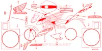 T (4) pour Honda CB 650 F ABS 35KW RED de 2017